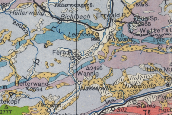 Geologische Karte Mieminger Fernpass